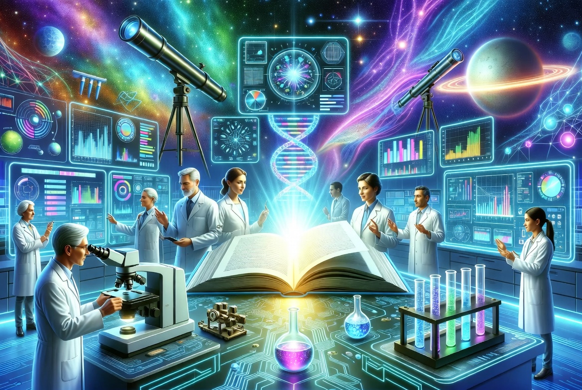 image IA d'illustration de la science moderne
